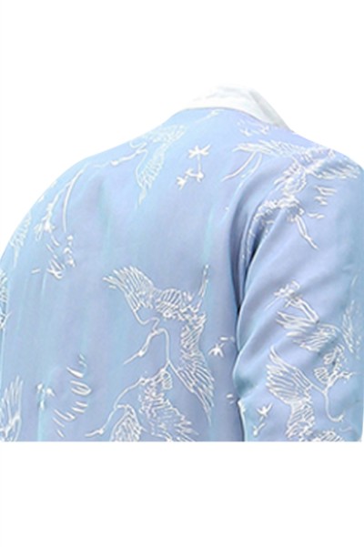 Online order Chinese Tang style linen Hanfu men's Chinese Style Men's suit robe Zen clothes ancient clothes Taoist robe Kungfu SHIRT CREW drama clothes shawl top SKF003 back view